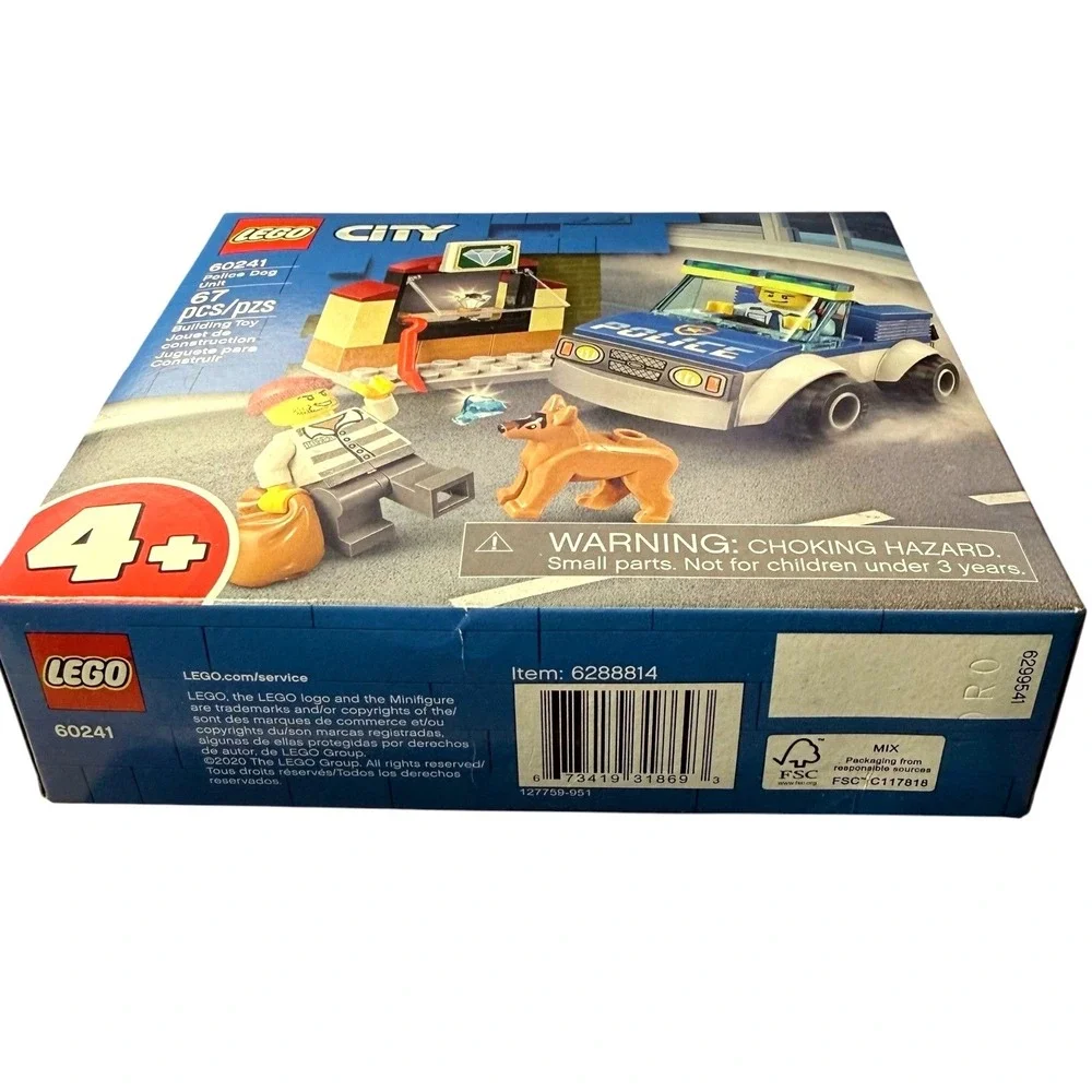 Lego‎ City 60241 Great Vehicles Police Dog Unit New Building Kit